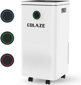 img 4 attached to 🌧️ COLAZE 2000 Sq. Ft 30 Pints Dehumidifier for Home and Basements, Dehumidifier with Drain Hose, 0.66 Gallon Water Tank Capacity, 24Hr Timer, 3-color Humidity Indicator & Auto Defrost