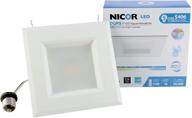 nicor lighting recessed downlight dqr5 10 120 3k wh bf logo