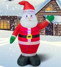 img 4 attached to 🎅 Premium 4ft Christmas Inflatable Santa Claus Yard Decoration | Indoor/Outdoor Blow Up Lighted Holiday Santa Claus Décor | Ideal for Christmas Celebrations