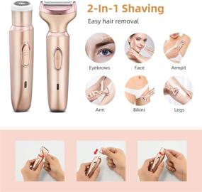 img 1 attached to 🪒 NERDON Electric Razor for Women - Cordless 2-in-1 Shaver for Face, Legs, and Underarm - Portable Bikini Trimmer - Wet & Dry Hair Removal - Micro USB Rechargeable
