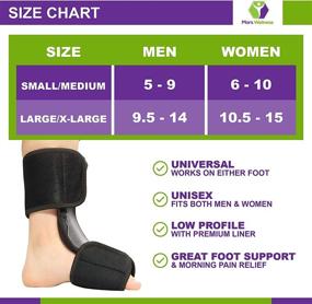 img 1 attached to 🦶 Comfortable Dorsal Night Splint - Alleviate Plantar Fasciitis, Heel & Arch Foot Pain, Achilles Tendonitis - S/M Size