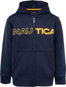 img 1 attached to 👕 Boys' Clothing: Nautica Rouge Colorblock Fleece Hoodie