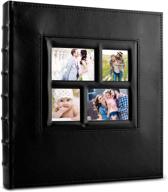 📸 viwril photo albums - leather cover, holds 600 4x6 photos, perfect christmas birthday gifts for mum, wedding, anniversary, baby album, family memory albums (black) logo