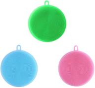 🧽 hovico 3 pack silicone sponge scrubber: the perfect kitchen gadget for dishes, fruits, and vegetables logo