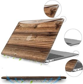 img 2 attached to 📱 B BELK MacBook Air 13 Inch Case 2020 2019 2018 Release M1 A2337 A2179 A1932: Wood Plastic Hard Shell + Keyboard Cover + Screen Protector - Retina Display