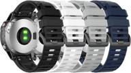 🌈 multicolored soft rubber strap quick fit wristband for garmin approach s62/s60, fenix 5/fenix 6, forerunner 935/forerunner 945 bands watch logo