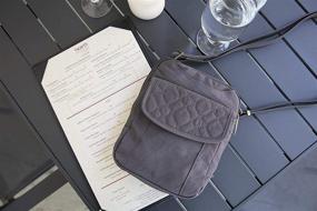 img 3 attached to 👜 Quilted Slim Pouch Bag, Sable - Travelon Signature Anti-theft