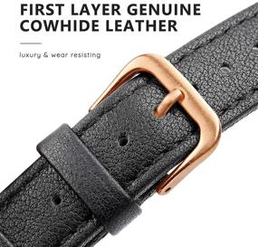 img 2 attached to 👩 SWEES Leather Bands for Fitbit Versa 2 / Versa Lite - Genuine Leather Replacement Strap for Versa Women (Black, Champagne, Rose Gold, Tan)