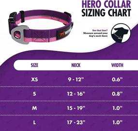 img 3 attached to 🐾 Hero Heavy-Duty Dog Collar - Tough & Reflective, with Aluminium D-Ring Leash Clip and Silent Dog ID Tag Attachment - Easy Sizing for All Breeds