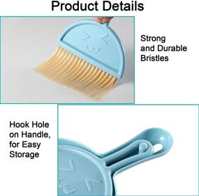 img 2 attached to Multipurpose Small Broom and Dustpan Set - Table, Desk, Car, Animal Waste, Sand Brush, Whisk Broom - 3 Pack