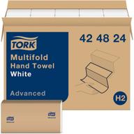 🧻 tork multifold hand towels, white, h2, advanced absorbency, 1-ply, 16 x 250 sheets - 424824: discover the perfect combination of strength and absorbency logo