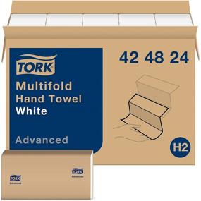 img 4 attached to 🧻 Tork Multifold Hand Towels, White, H2, Advanced Absorbency, 1-Ply, 16 x 250 Sheets - 424824: Discover the Perfect Combination of Strength and Absorbency