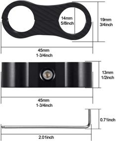 img 2 attached to 🔧 Premium 5-Piece Hose Separator Clamp Set - AN6, Black: Ideal for Oil, Brake, Water, and Gas Line Mounting