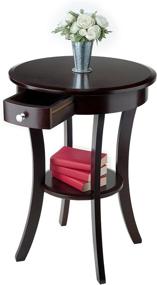 img 3 attached to 🪑 Winsome Wood Sasha Accent Table: Stylish Cappuccino Furniture for Any Space