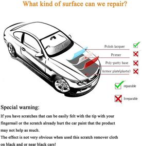 img 3 attached to 🚗 YuanMoon Многоразовая салфетка для удаления царапин на автомобиле: набор для ремонта царапин на кузове и поверхностях