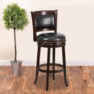 flash furniture cappuccino barstool leather logo