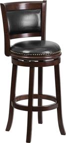 img 3 attached to Flash Furniture Cappuccino Barstool Leather