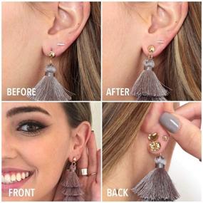 img 2 attached to Revive Your Earrings with 6 Pairs of Hypoallergenic Earring Lifters: Adjustable Safety Locks for Droopy Ears & Heavy Earlobes (Heart)