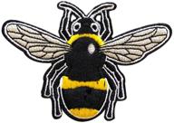 🐝 fashionable fabstix buzzy the bumble bee iron on patch or sticker applique for kids, women, men: high-quality, latex-free and medical-grade logo