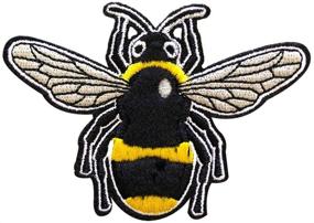 img 2 attached to 🐝 Fashionable FabStix Buzzy The Bumble Bee Iron on Patch or Sticker Applique for Kids, Women, Men: High-quality, Latex-Free and Medical-Grade