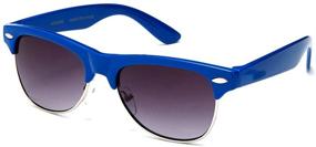 img 1 attached to Kids Sunglasses Classic Fashion Clubmaster