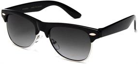 img 3 attached to Kids Sunglasses Classic Fashion Clubmaster