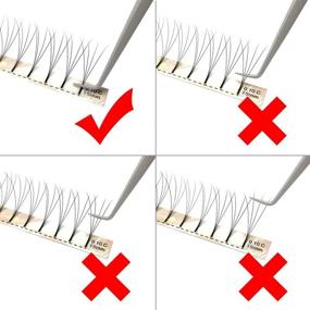 img 1 attached to EMEDA 8D Premade Volume Eyelash Extensions Mixed Tray 9-15mm D Curl 0.07mm Long Stem Fans (8D .07 D 9-15 Mix)