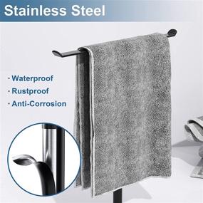 img 3 attached to Multi-functional T-Shape Towel Rack: Organize Hand Towels, Headbands, and Kitchen Towels with Ease