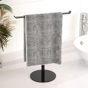 img 4 attached to Multi-functional T-Shape Towel Rack: Organize Hand Towels, Headbands, and Kitchen Towels with Ease