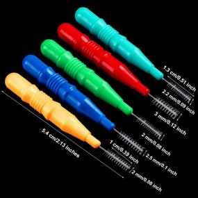 img 3 attached to 🦷 Efficient Oral Hygiene: 150-Piece Braces Brush for Dental Tooth Flossing and Interdental Cleaning – Red, Blue, Green, Light Green, and Orange Options Available