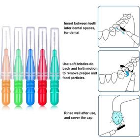 img 2 attached to 🦷 Efficient Oral Hygiene: 150-Piece Braces Brush for Dental Tooth Flossing and Interdental Cleaning – Red, Blue, Green, Light Green, and Orange Options Available