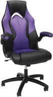 premium purple gaming chair: ofm ess collection high-back racing style bonded leather chair (ess-3086-pur) logo