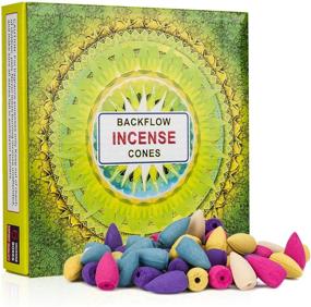 img 4 attached to 🌬️ 120 Pcs Backflow Incense Cones - 6 Mixed Natural Scents for Relaxation, Purification, Meditation, Yoga