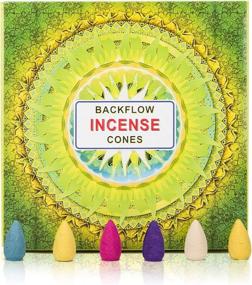 img 1 attached to 🌬️ 120 Pcs Backflow Incense Cones - 6 Mixed Natural Scents for Relaxation, Purification, Meditation, Yoga