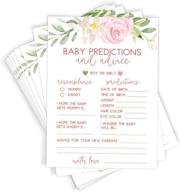 floral baby shower game & activity: 50 unique cards for baby predictions & advice - fun & easy to play logo