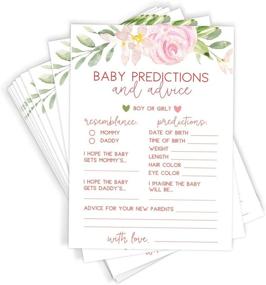 img 2 attached to Floral Baby Shower Game & Activity: 50 Unique Cards for Baby Predictions & Advice - Fun & Easy to Play