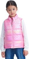 🧥 versatile kids lightweight puffer vest: hooded sleeveless jacket for boys and girls, packable outerwear gilet logo