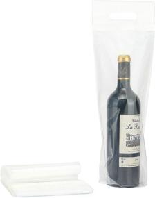 img 2 attached to Wine Bottle Doggy Bag – Pack of 50: Clear Carryout 🍾 Adhesive Seal Tamper Proof Travel Bags for Restaurants, Bars, and Dinner Parties