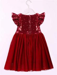 img 3 attached to 👸 Cilucu Girl Sequin Ruffle Dress: Sparkling Tutu Flower Girls Dress fit for a Princess!