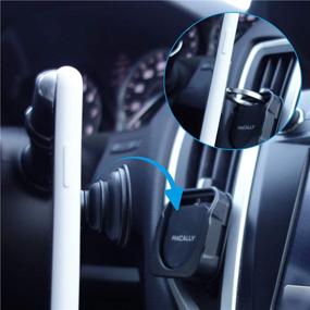 img 3 attached to 📱 Macally Magnetic Phone Car Mount Vent: Upgraded 3-in-1 Holder for Pop Out Stand, iRing, iPhone, Galaxy & More