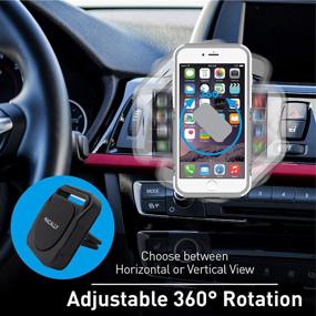 img 1 attached to 📱 Macally Magnetic Phone Car Mount Vent: Upgraded 3-in-1 Holder for Pop Out Stand, iRing, iPhone, Galaxy & More
