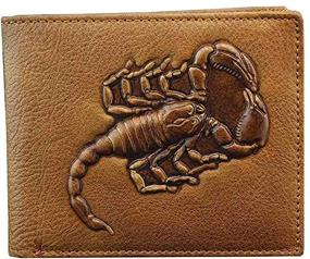 img 1 attached to Trucker Cowhide Scorpion Multi Card Horizontal Men's Accessories