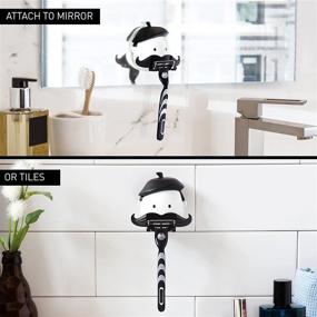 img 2 attached to 🪒 Peleg Design Mr. Razor: Innovative Suction Razor Holder for Showers, Bathrooms, and Mirrors - Ideal Gift for Dad