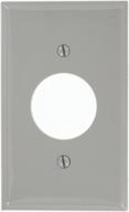 leviton 80704-gy 1-gang single receptacle wallplate, gray - 1.406-inch hole device - top-quality logo