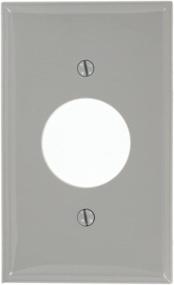 img 1 attached to Leviton 80704-GY 1-Gang Single Receptacle Wallplate, Gray - 1.406-Inch Hole Device - Top-Quality