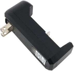 img 2 attached to 🔌 E-выдающийся черный зарядное устройство для настенного подключения: одноразовое зарядное устройство для аккумуляторов 18650, 18350, 16340, 14500, 14000 Li-ion
