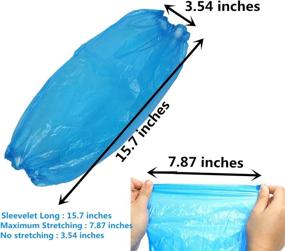 img 3 attached to 🚿 Waterproof Disposable Plastic Oversleeves Protector for Enhanced Protection