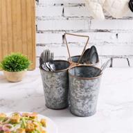 mygift galvanized picnic flatware finished логотип