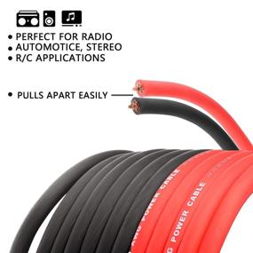 img 2 attached to 🔌 LEIGESAUDIO 4 Gauge Wire 25ft Black and 25ft Red Amplifier Power/Ground Wire True Spec and Soft Touch 4 AWG Cable for Enhanced SEO