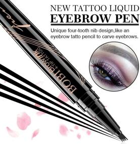 img 3 attached to 🖋 Dark Brown Eyebrow Pencil: Waterproof Microblading Tattoo Pen for Naturally Defined Brows